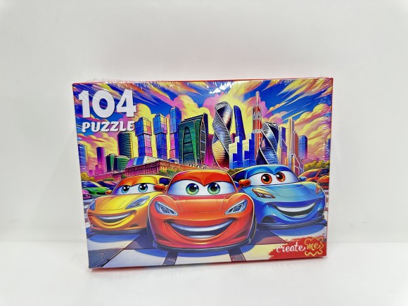 ПАЗЛЫ 104 элементов. ГОРОДСКИЕ МАШИНКИ (Арт.П104-7737)