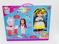 Набор "Модница" Girl`s Club" в комплекте: кукла 30 см, трюмо со звуком и светом, аксессуары, блестящ