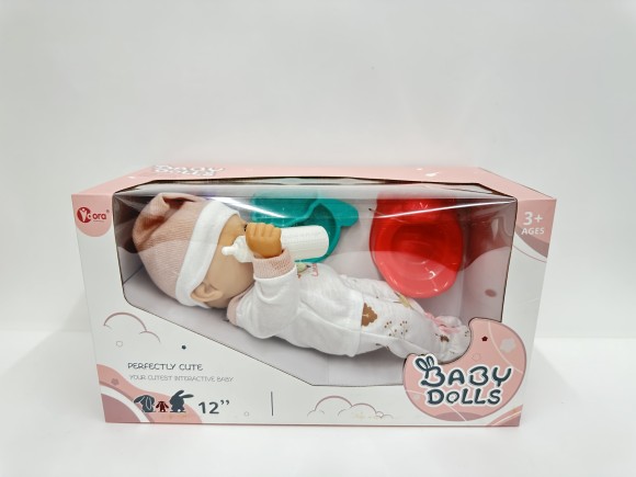 Пупс 30 см в наборе с аксессуарами, в/к 33*16,5*18 см